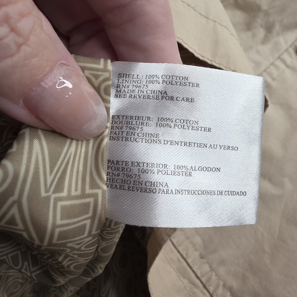 Michael Kors L Tan/Gold Hooded Anorak Jacket Cb-2413 - Picture 14 of 14